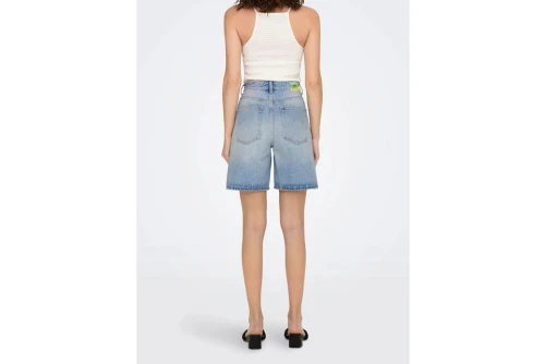 Only Onlbillie Stra Lb Shorts Dot Βερμούδα Τζιν Γυναικεία (15286816 LIGHT BLUE DENIM)