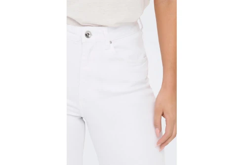 Only Onljuicy Hw Rea Noos Παντελόνι Τζιν Γυναικείο (15288219 WHITE)