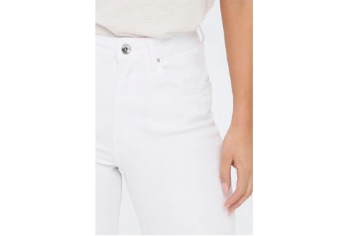 Only Onljuicy Hw Rea Noos Παντελόνι Τζιν Γυναικείο (15288219 WHITE)
