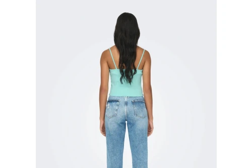 Only Onlunina S-L Heart Button Top Jrs Μπλούζα Αμάνικη Γυναικεία (15289824 ARUBA BLUE)