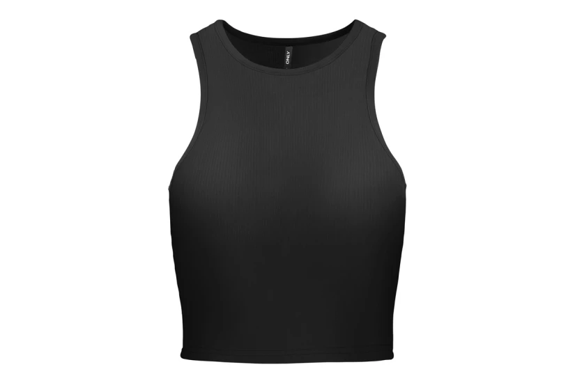Only Onlbelia Γυναικείο Αμάνικο Crop Top Μαύρο