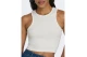 Only Onlbelia Γυναικείο Αμάνικο Crop Top Λευκό