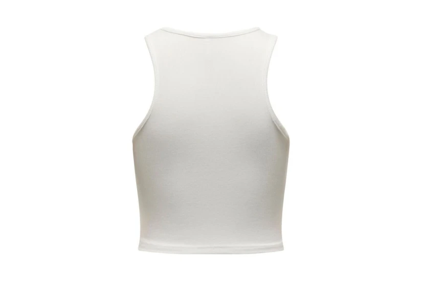 Only Onlbelia Γυναικείο Αμάνικο Crop Top Λευκό