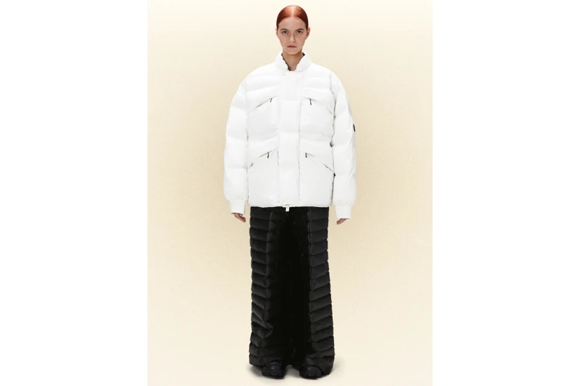 Rains Harbin Puffer Μπουφάν με Κουκούλα Λευκό