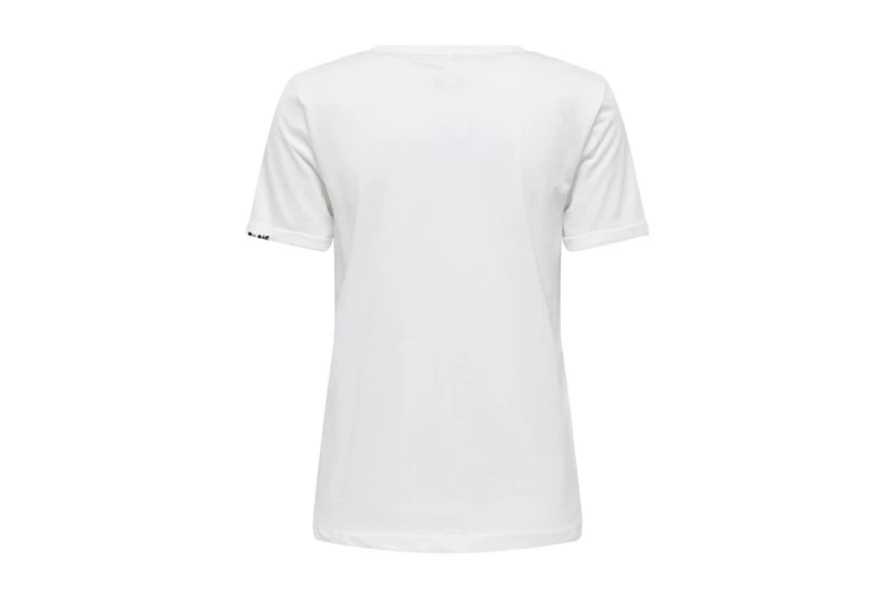 Only Onlmelanie Γυναικείο Κοντομάνικο T-Shirt Λευκό, Μαύρο, Μωβ