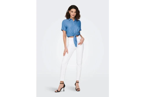 Only Onlemily Stretch Παντελόνι Τζιν Γυναικείο (15292435 WHITE)