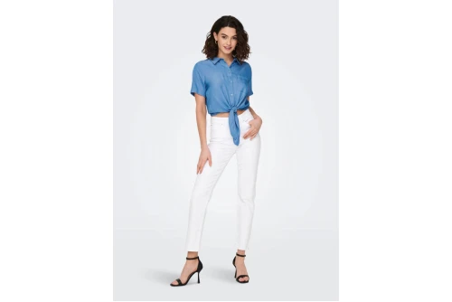 Only Onlemily Stretch Παντελόνι Τζιν Γυναικείο (15292435 WHITE)