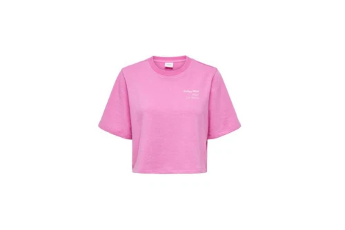 Only Onlsasja S-S Top Box Ub Swt Crop Top Κοντομάνικο Γυναικείο (15293691 FUCHSIA PINK-VALLEY)