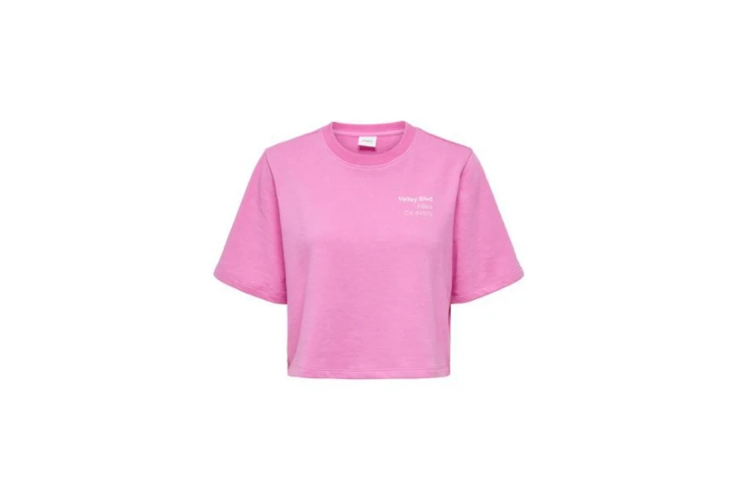 Only Onlsasja Γυναικείο Κοντομάνικο Crop Top Φούξια