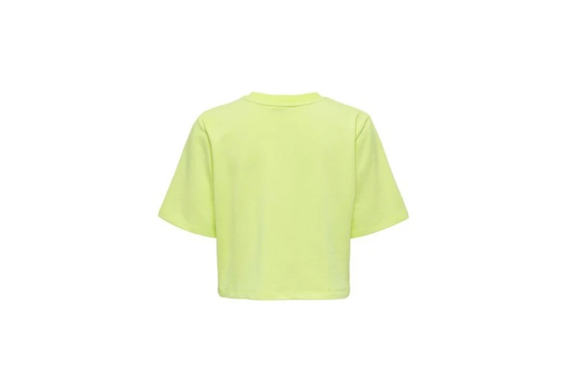 Only Onlsasja Γυναικείο Κοντομάνικο Crop Top Λαχανί