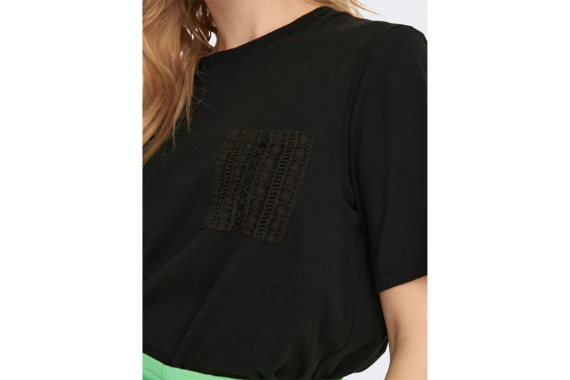 Only Onladina Γυναικείο Κοντομάνικο T-Shirt Μαύρο