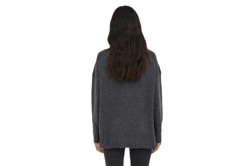 Only Onlgabriel Life Ls Highneck Cc Knt Μπλούζα Με Ψηλό Λαιμό Γυν (15297172 DARK GREY MELANGE)