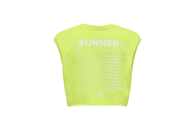 Only Onlvera Γυναικείο Αμάνικο Crop Top Λαχανί