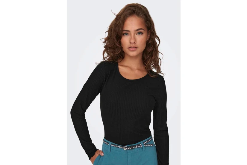 Only Onlemma Ls O-Neck Short Top Jrs Μπλούζα Με Λαιμόκοψη Γυναικείο 