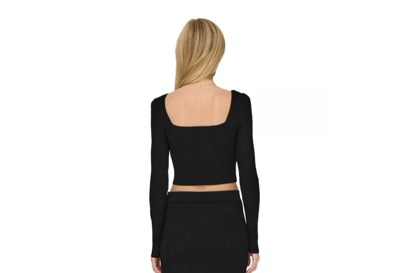 Only Onllisa Ls Squareneck Knt Crop Top Μακρυμάνικο Γυναικείο