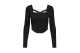 Only Onllisa Ls Squareneck Knt Crop Top Μακρυμάνικο Γυναικείο