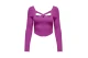 Only Onllisa Ls Squareneck Knt Crop Top Μακρυμάνικο Γυναικείο