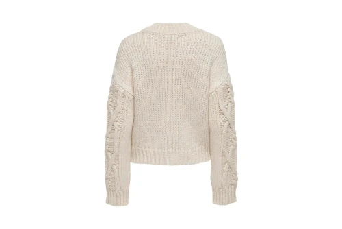 Only Onlmargaretha Ls Shortcable Highneck Knt  Μπλούζα Πλεκτή Γυν (15302273 PUMICE STONE)