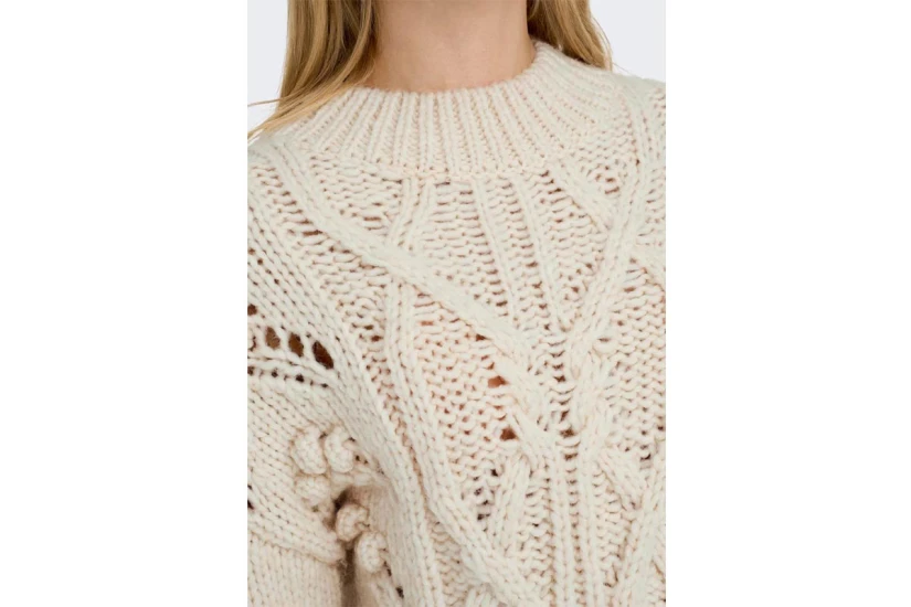Only Onlmargaretha Ls Shortcable Highneck Knt  Μπλούζα Πλεκτή Γυναικείο