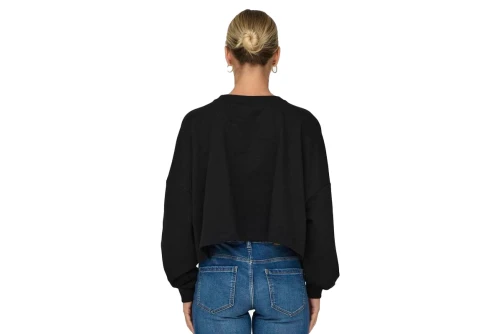 Only Onlrhine Crop Top Μακρυμάνικο Γυναικείο (15304120 BLACK)