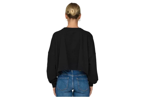 Only Onlrhine Crop Top Μακρυμάνικο Γυναικείο (15304120 BLACK)
