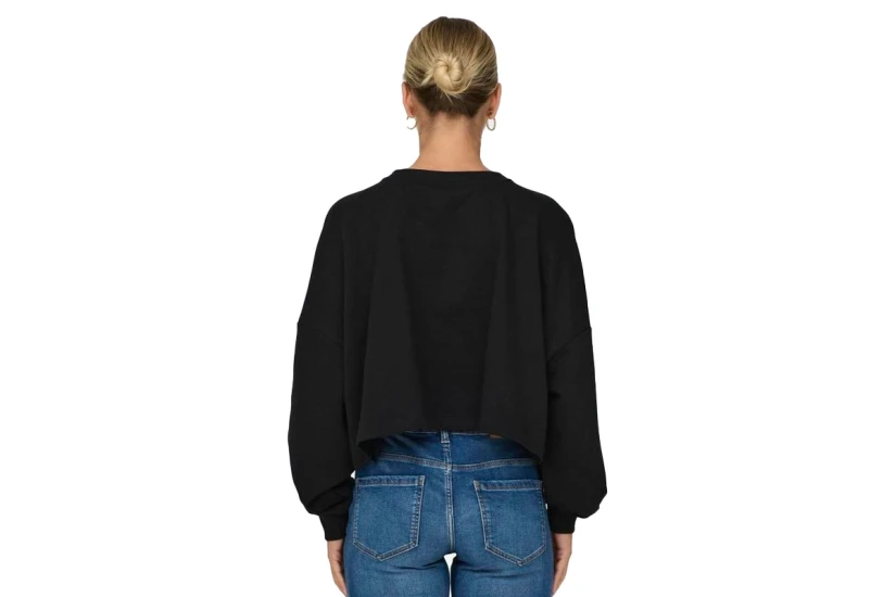 Only Onlrhine L-S Bling O-Neck Swt Crop Top Μακρυμάνικο Γυναικείο