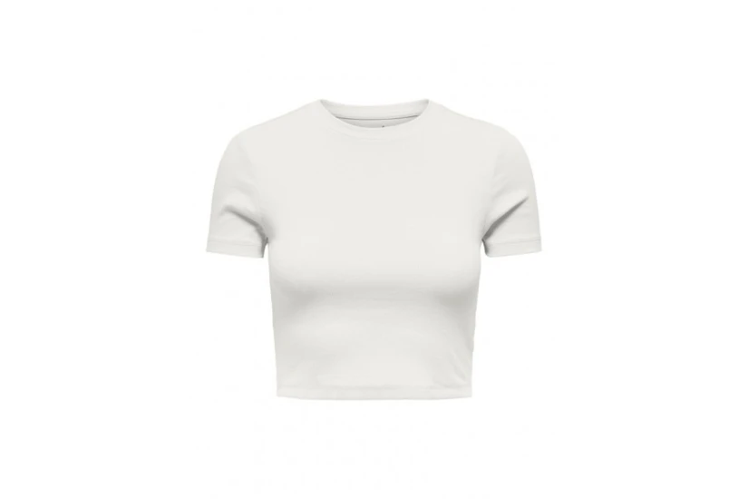 Only Betty Γυναικείο Κοντομάνικο Cropped T-Shirt Λευκό