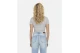 Only Betty Γυναικείο Κοντομάνικο Cropped T-Shirt Γκρι