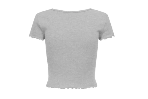 Only Onlbetty S-S  Top Κοντομάνικο Γυναικείο (15311919 LIGHT GREY-MELANGE)