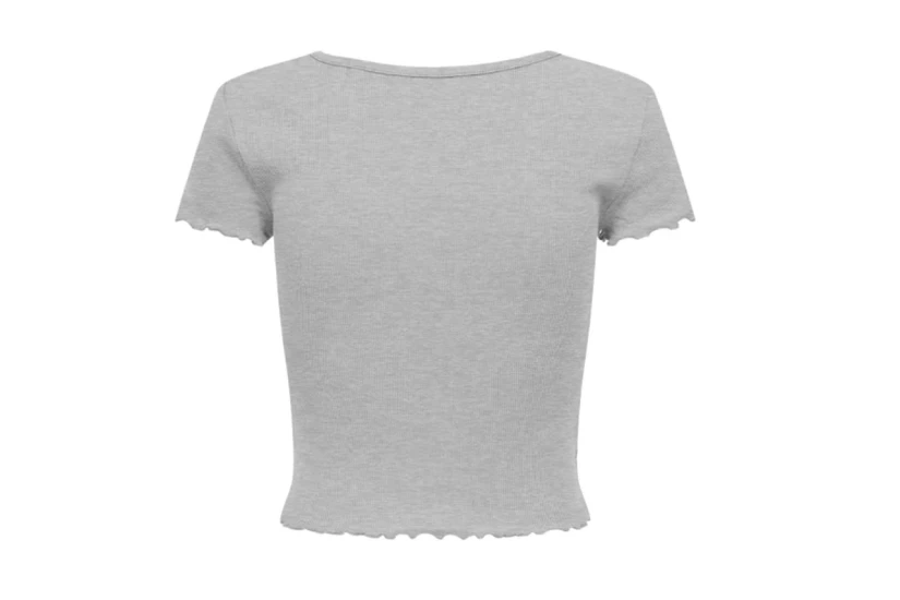 Only Βetty Γυναικείο Κοντομάνικο T-Shirt Γκρι