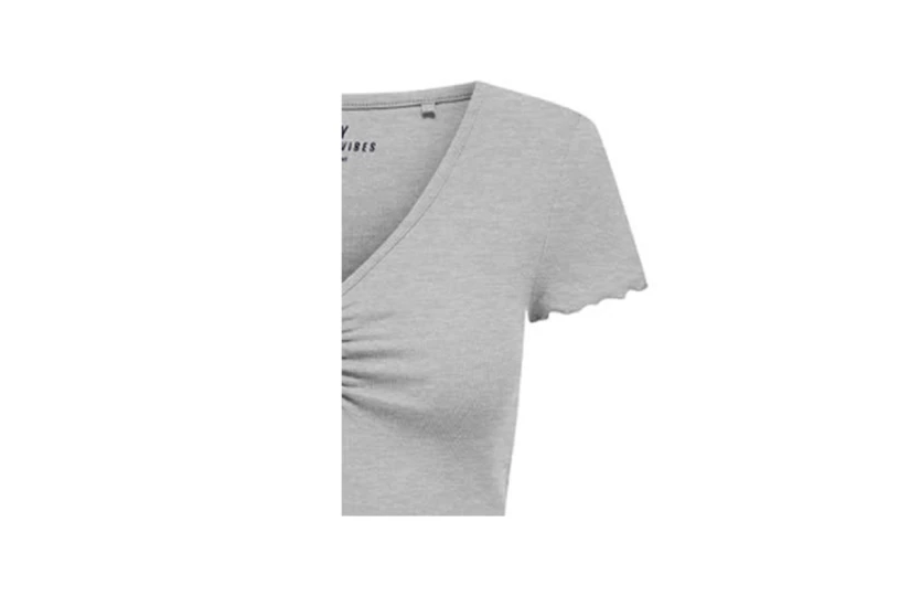 Only Βetty Γυναικείο Κοντομάνικο T-Shirt Γκρι