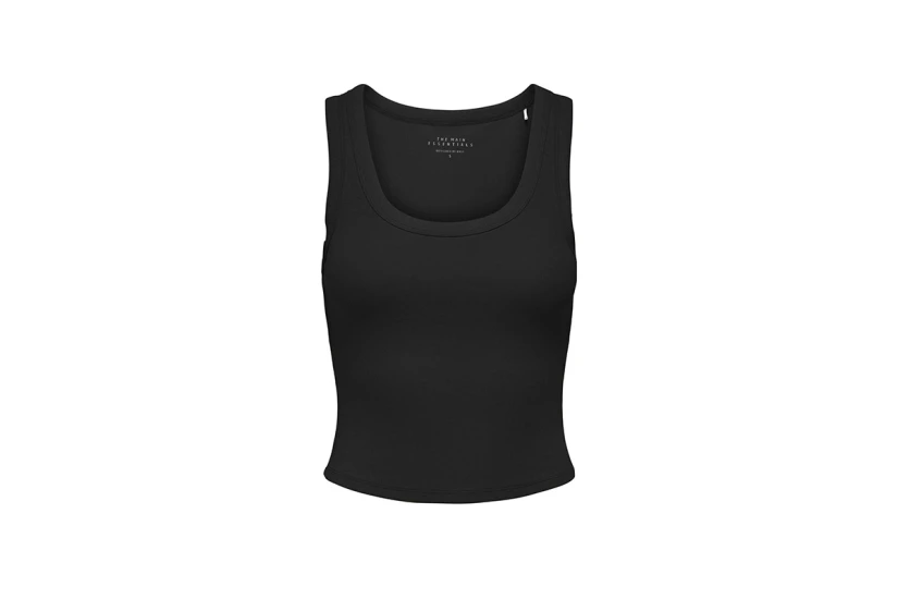 Only Easy Γυναικείο Αμάνικο T-Shirt Μαύρο