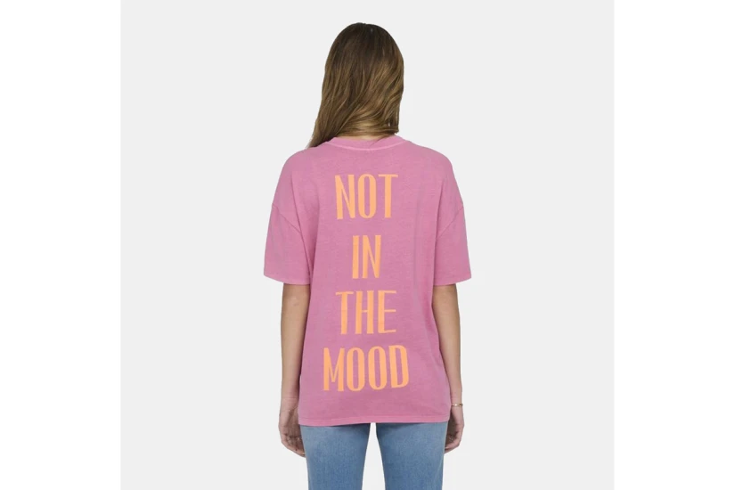 Only Mood Top Box Γυναικείο Κοντομάνικο T-Shirt Ροζ
