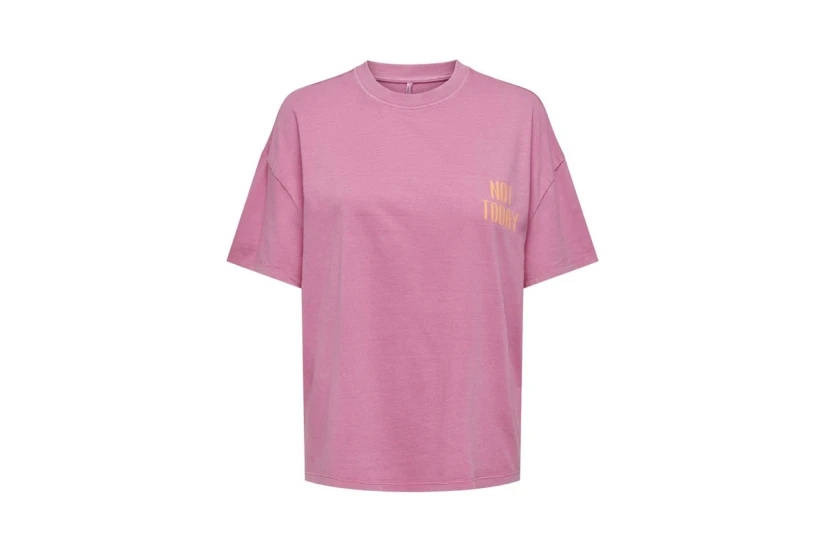Only Mood Top Box Γυναικείο Κοντομάνικο T-Shirt Ροζ