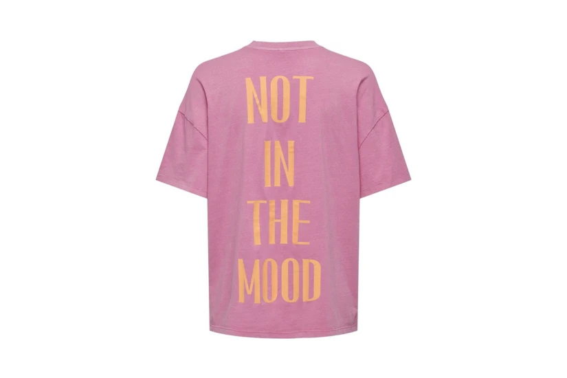 Only Mood Top Box Γυναικείο Κοντομάνικο T-Shirt Ροζ
