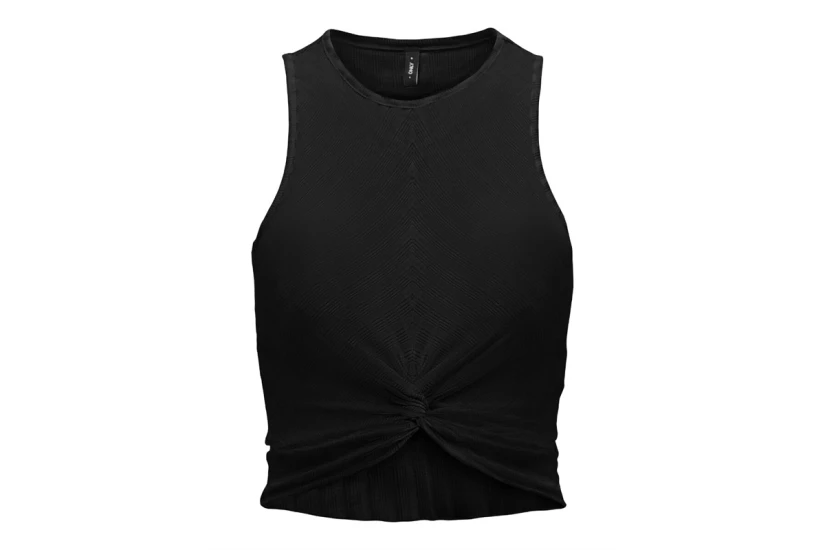 Only Sandy Γυναικείο Αμάνικο Crop Top Μαύρο