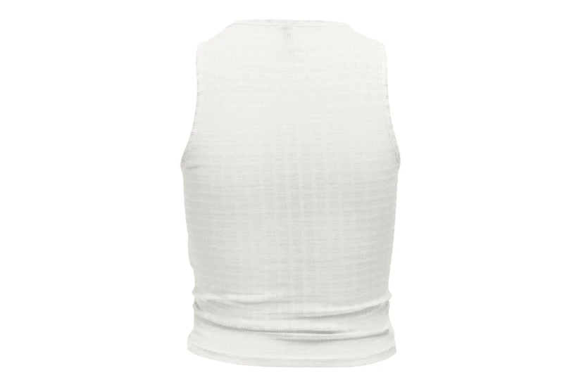 Only Sandy Γυναικείο Αμάνικο Crop Top Λευκό