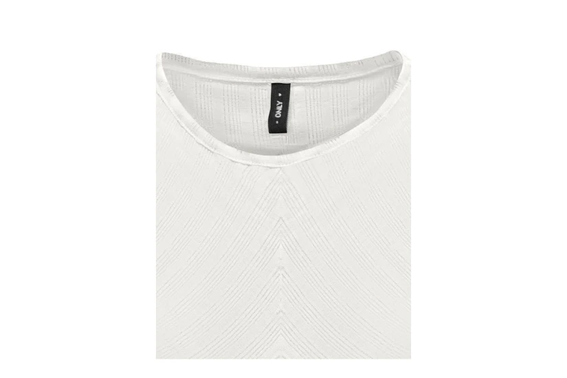 Only Sandy Γυναικείο Αμάνικο Crop Top Λευκό