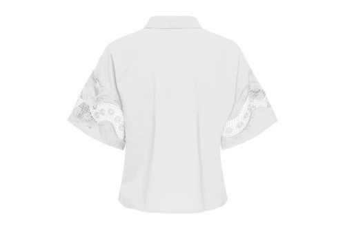 Only Onlsuko Life Ss Lace Πουκάμισο Κοντομάνικο Γυναικείο (15328927 CLOUD DANCER)