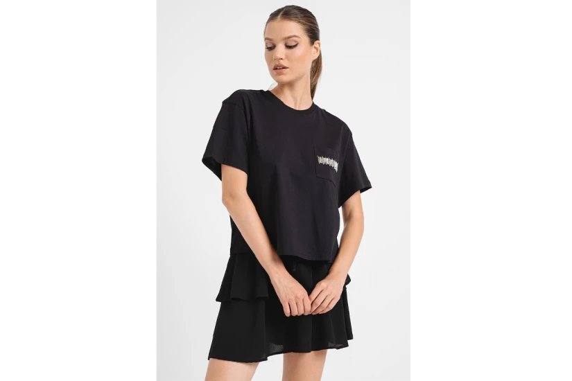 Only Γυναικείο Κοντομάνικο T-Shirt Μαύρο