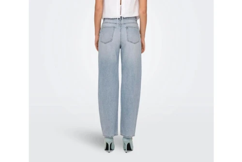 Only Onlella Mw Straight Tai518 Dnm Παντελόνι Τζιν Γυναικείο (15337154 LIGHT BLUE DENIM)