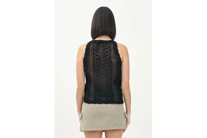Only Lerin Life Γυναικείο Αμάνικο Crop Top Μαύρο