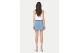 Only Onllou Life Emb Baloon Γυναικείο Αμάνικο Crop Top Λευκό