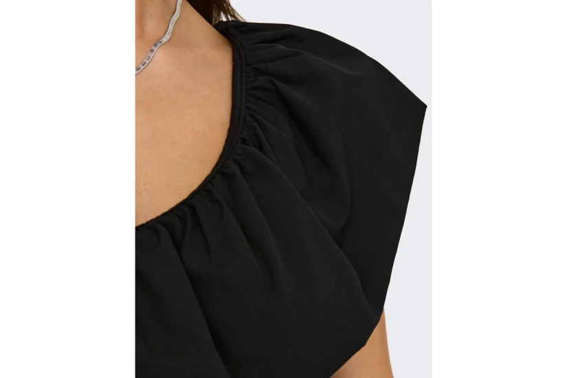 Only One Shoulder Γυναικεία Αμάνικη Μπλούζα Μαύρη