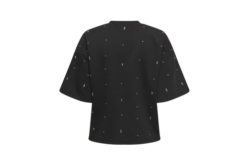 Only Onledel Sparkle T-Shirt Γυναικείο (15353293 BLACK-W RHINEST)