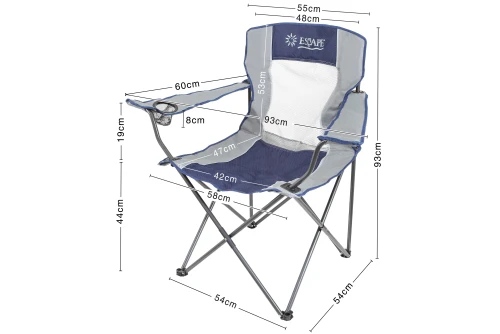 Escape Camping Καρέκλα Σπαστή Escape Γκριμπλε (15620)