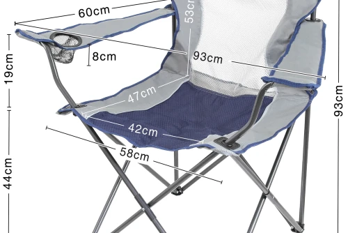 Escape Camping Καρέκλα Σπαστή Escape Γκριμπλε (15620)