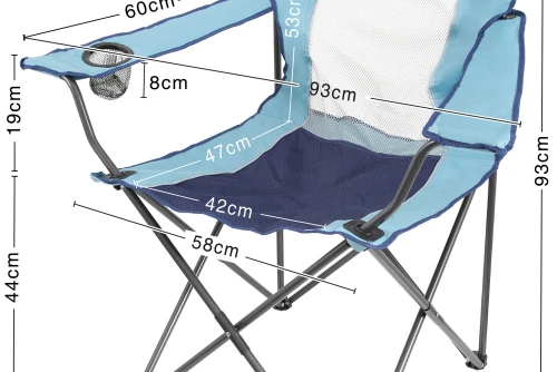 Escape Camping Καρέκλα Σπαστή Escape Τιρκουάζμπλε (15621)