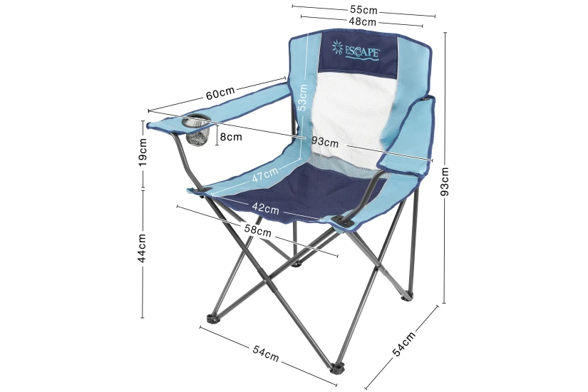 Escape Camping Καρέκλα Σπαστή Escape Τιρκουάζμπλε (15621)