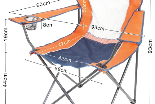 Escape Camping Καρέκλα Σπαστή Escape Πορτοκαλίμπλε (15656)